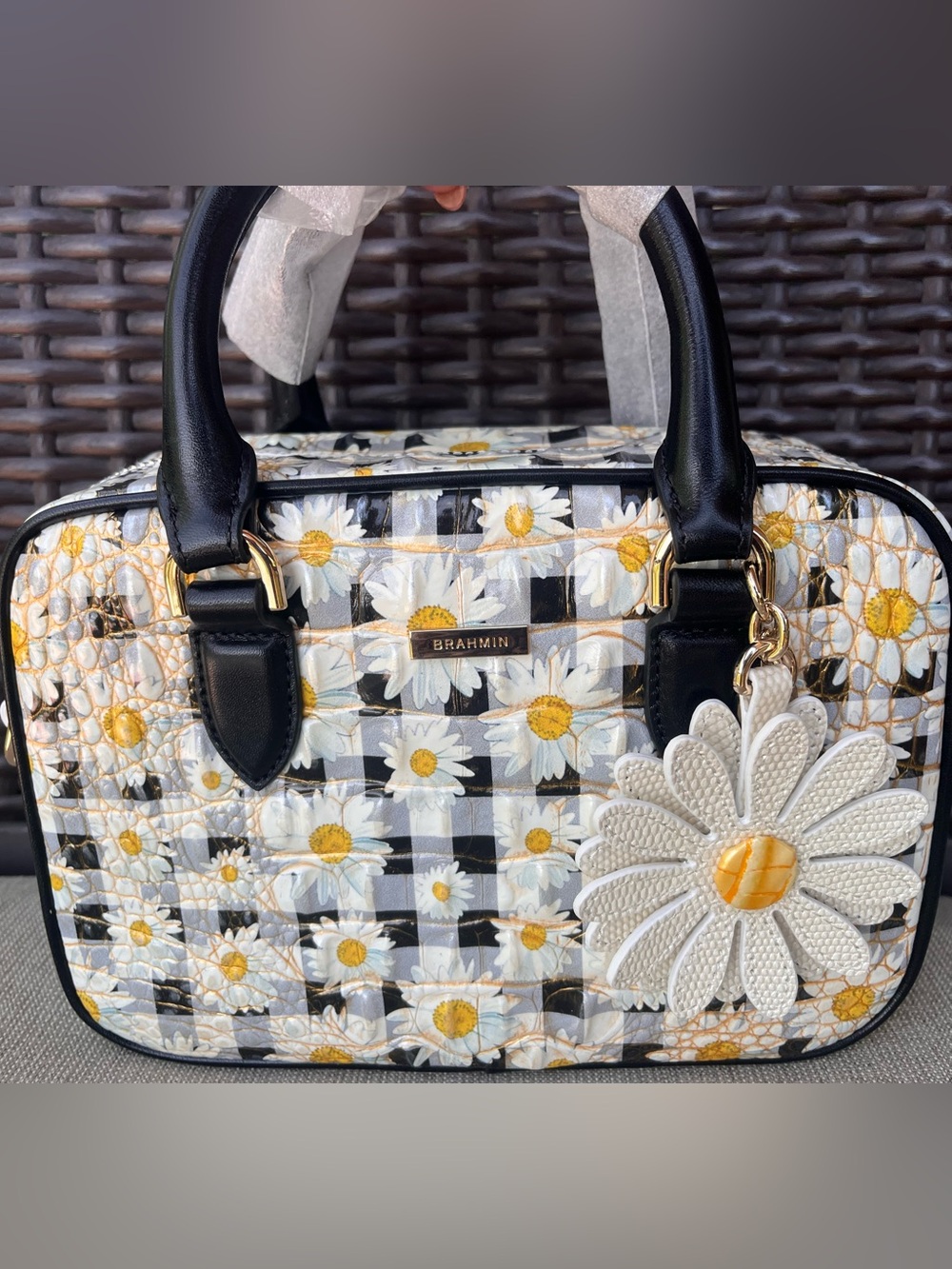 NWT BRAHMIN MARA in MULTI PETALINE Satchel
